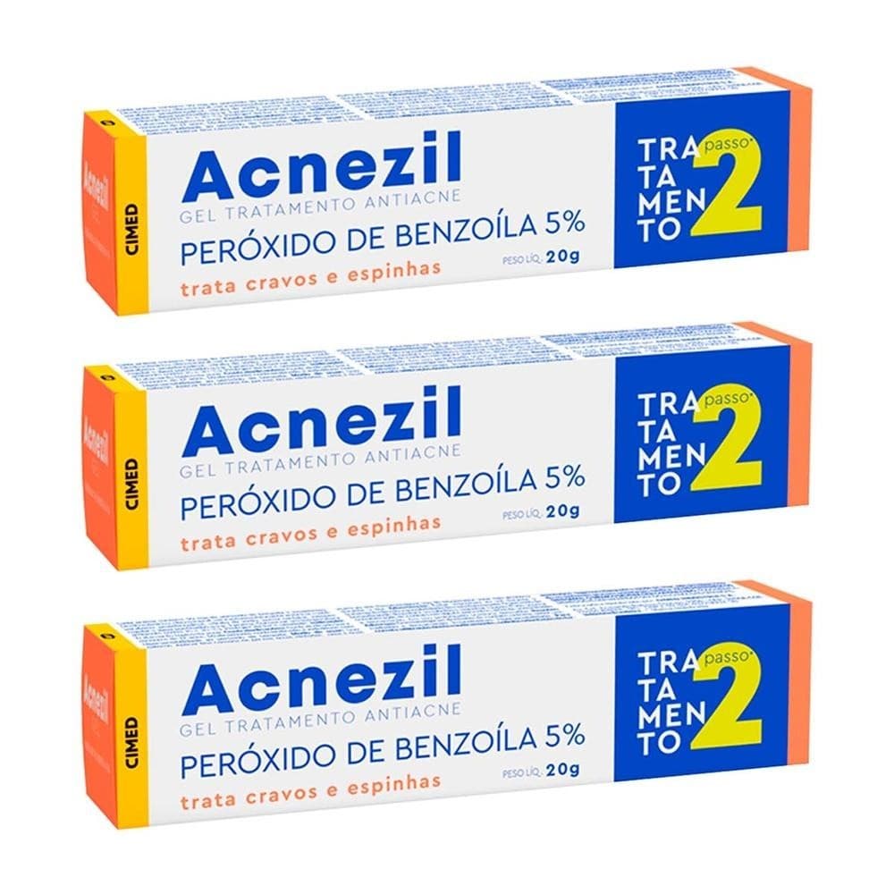 KIT C/ 3 UN Acnezil Gel 20g