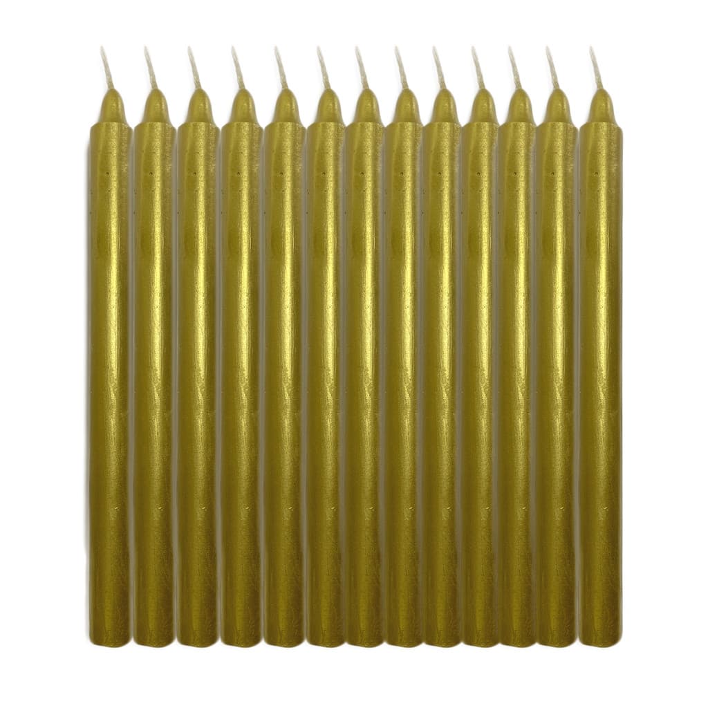 Vela Palito Dourada 20 unidades 19cm