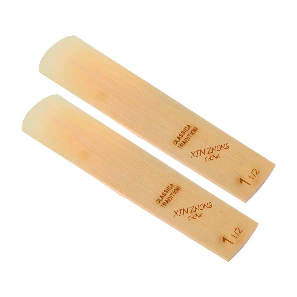 Kit 2un Palhetas Sax Alto Dureza 1.5 Bambu Natural Estudos