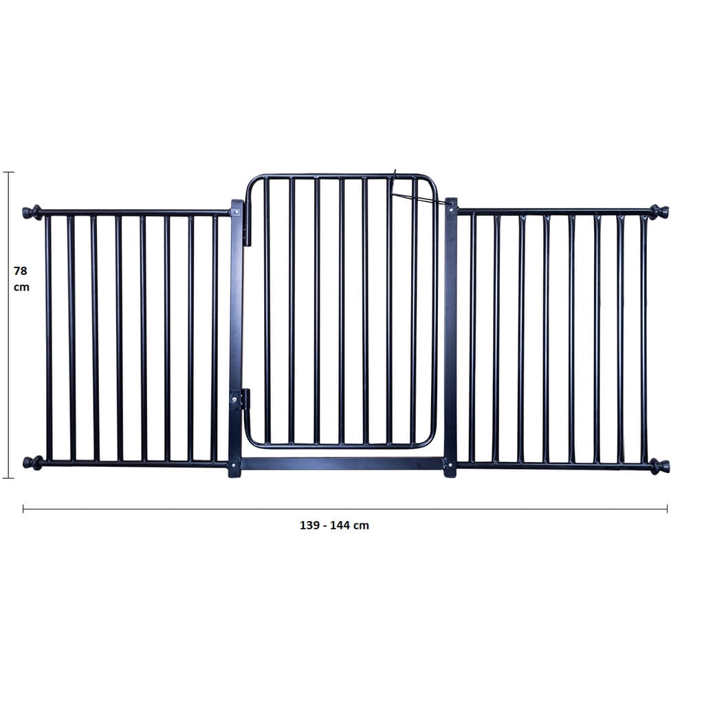 Grade De Porta Portão Reforçado Proteção Cachorro Criança 139 A 144 Cm