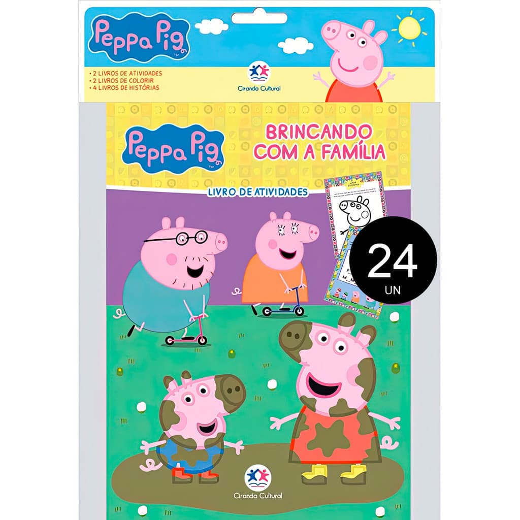 Kit 24 Livrinhos Peppa Pig Lembrancinha de Aniversário Festa Escola Sacolinha | Ciranda Cultural