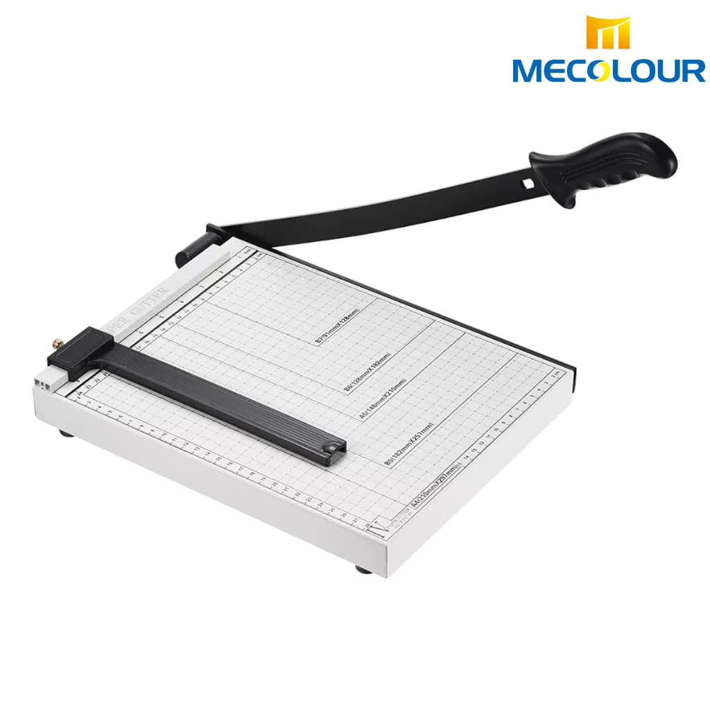 Cortador de Papel Tipo Guilhotina Papel Corte Reto Preciso Base Metálica 30cm 10 Folhas Mecolour