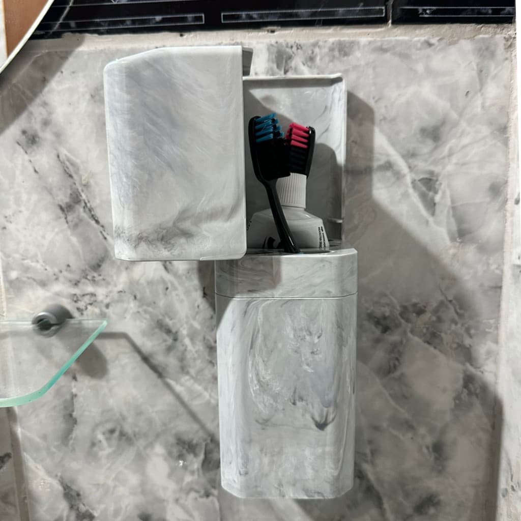 Porta Escova De Dente Organizador Suporte Kit Banheiro Lavabo Kit Cozinha Casa Maquiagem Top Barato