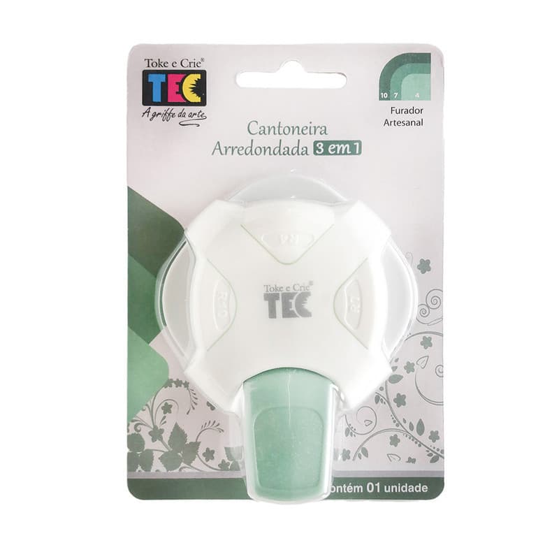 Furador Cantoneira Arredondada 3 Em 1 - Toke E Crie - FCAE02