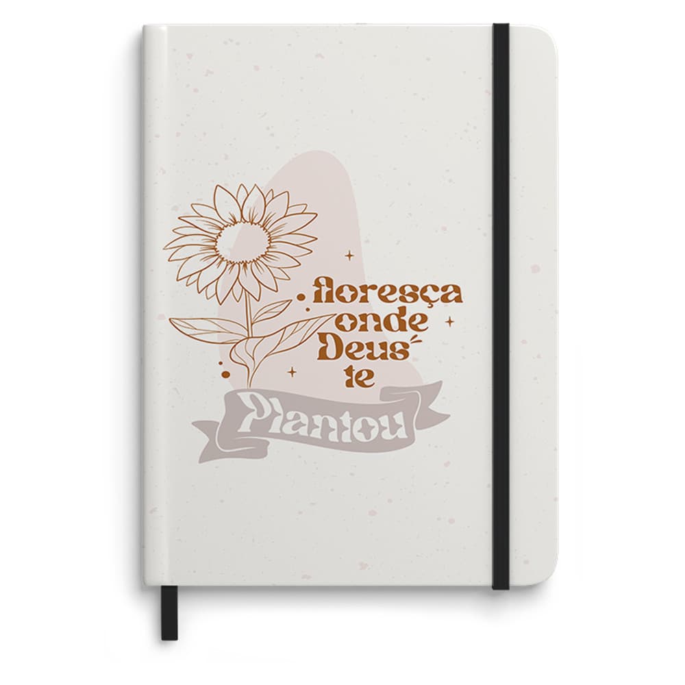 Caderno Moleskine | C/Pauta | Floresça Onde Deus Te Plantou