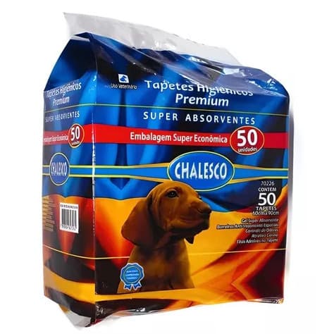 Tapete Higienico Premium 60x90cm 50 Unidades Grande Chalesco Super Absorvente