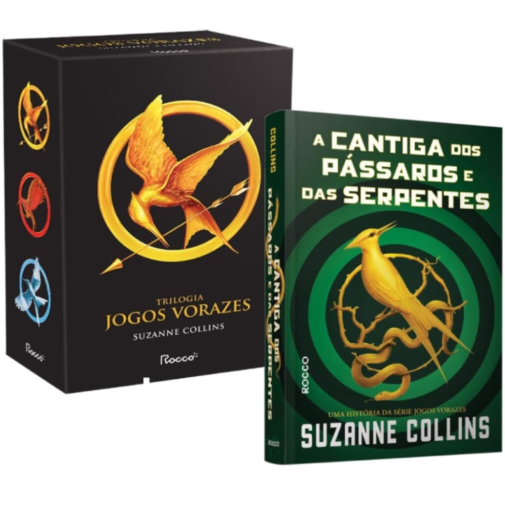 Coleção O Legado de Panem: Origens em A Cantiga dos Pássaros e das Serpentes e a Saga Completa com o Box Jogos Vorazes
