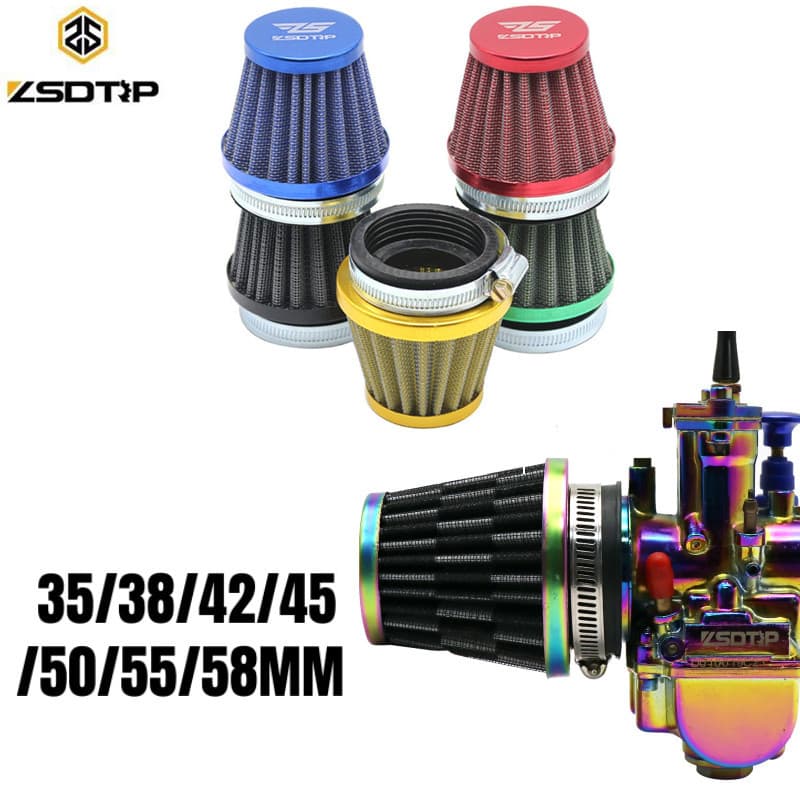 38/42/45/50/55/58mm Motorcycle Air Filter Mushroom Head Carburetor Air Filter Universal