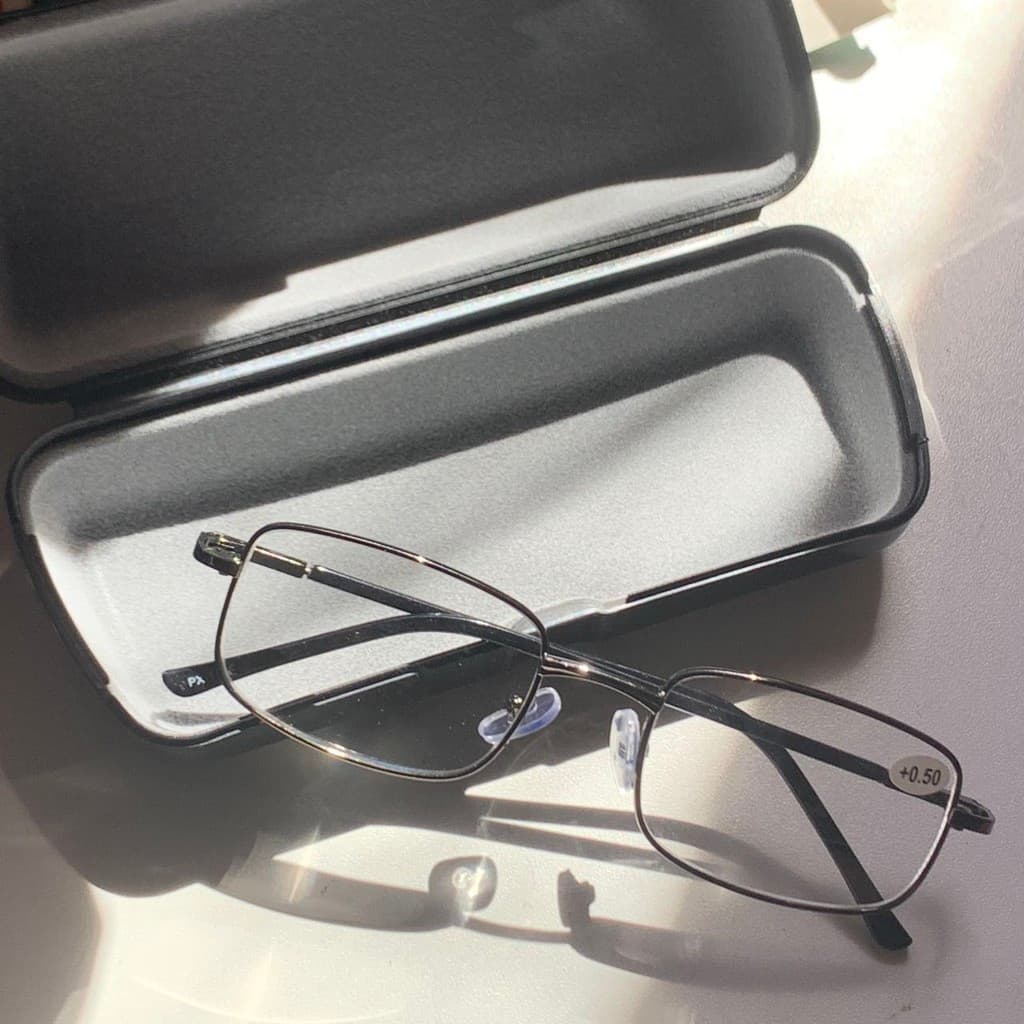 óculos de leitura com Grau Unissex  Para Perto Presbiopia Descanso Metal Resistente Pode ser trocada lente Ferro Masculino Feminino