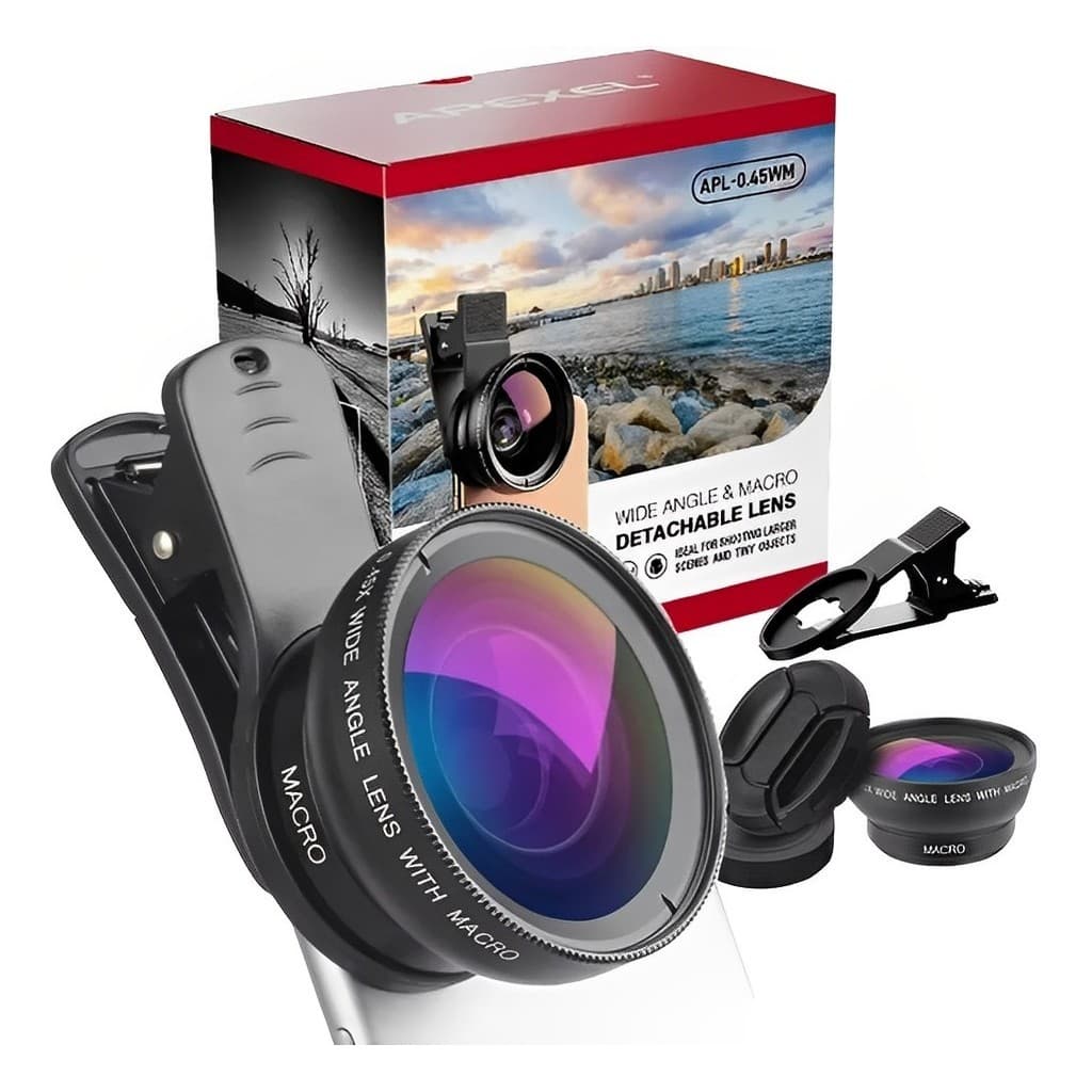 Lente 2 em 1 - Wide Angle + Macro - APL-0.45WM - Apexel