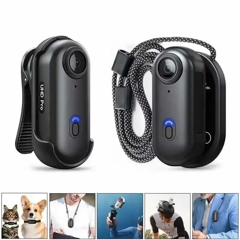 Câmera De Ciclismo De Polegar 4K WIFI Com Clipe Traseiro Magnético Esportiva 1080P Gravador Para Animais De Estimação