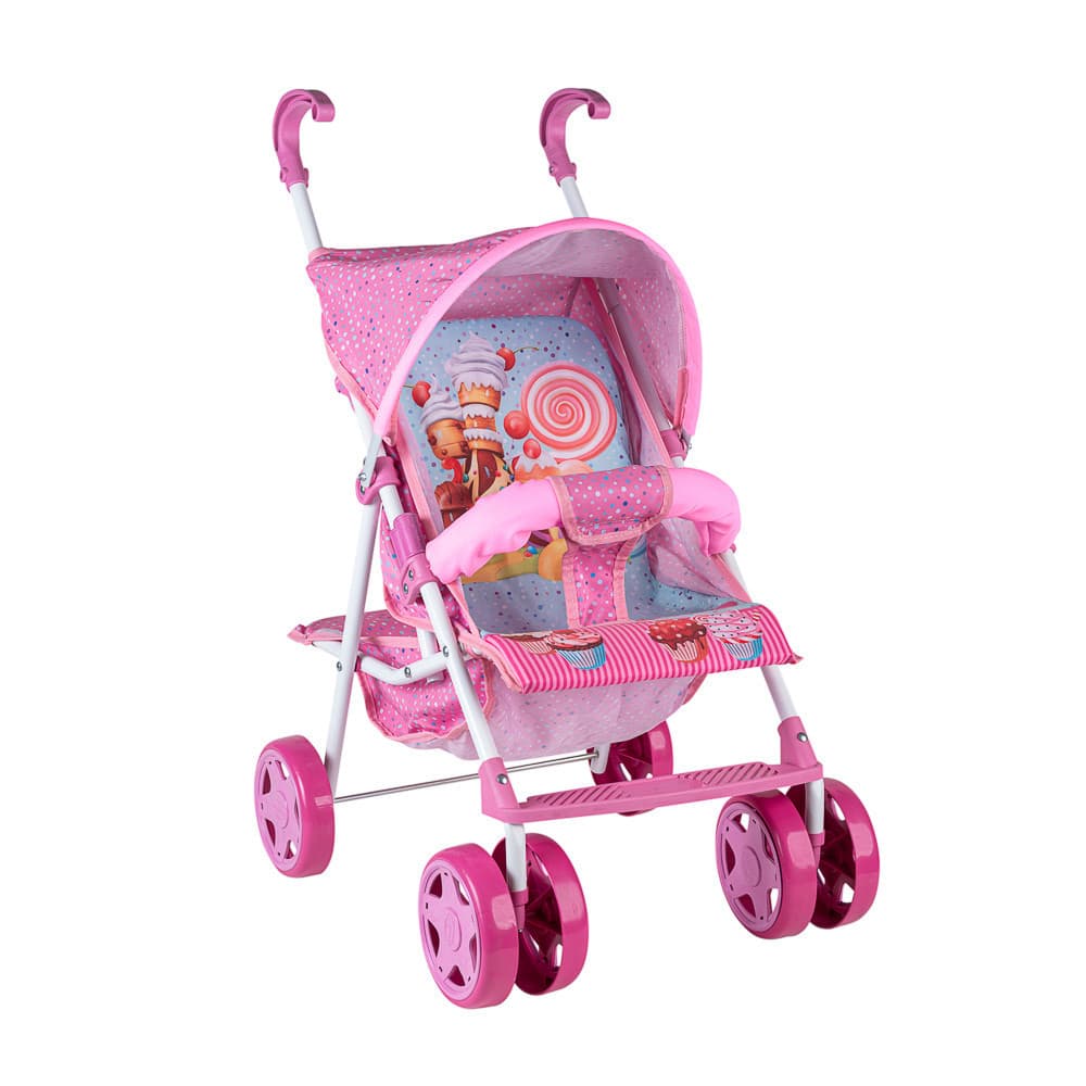 Carrinho de boneca cupcake luxo - Baby Hercules