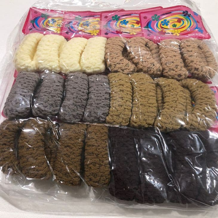 24 Unidades elástico alto corda de cabelo rede durável acessórios de cabelo grosso