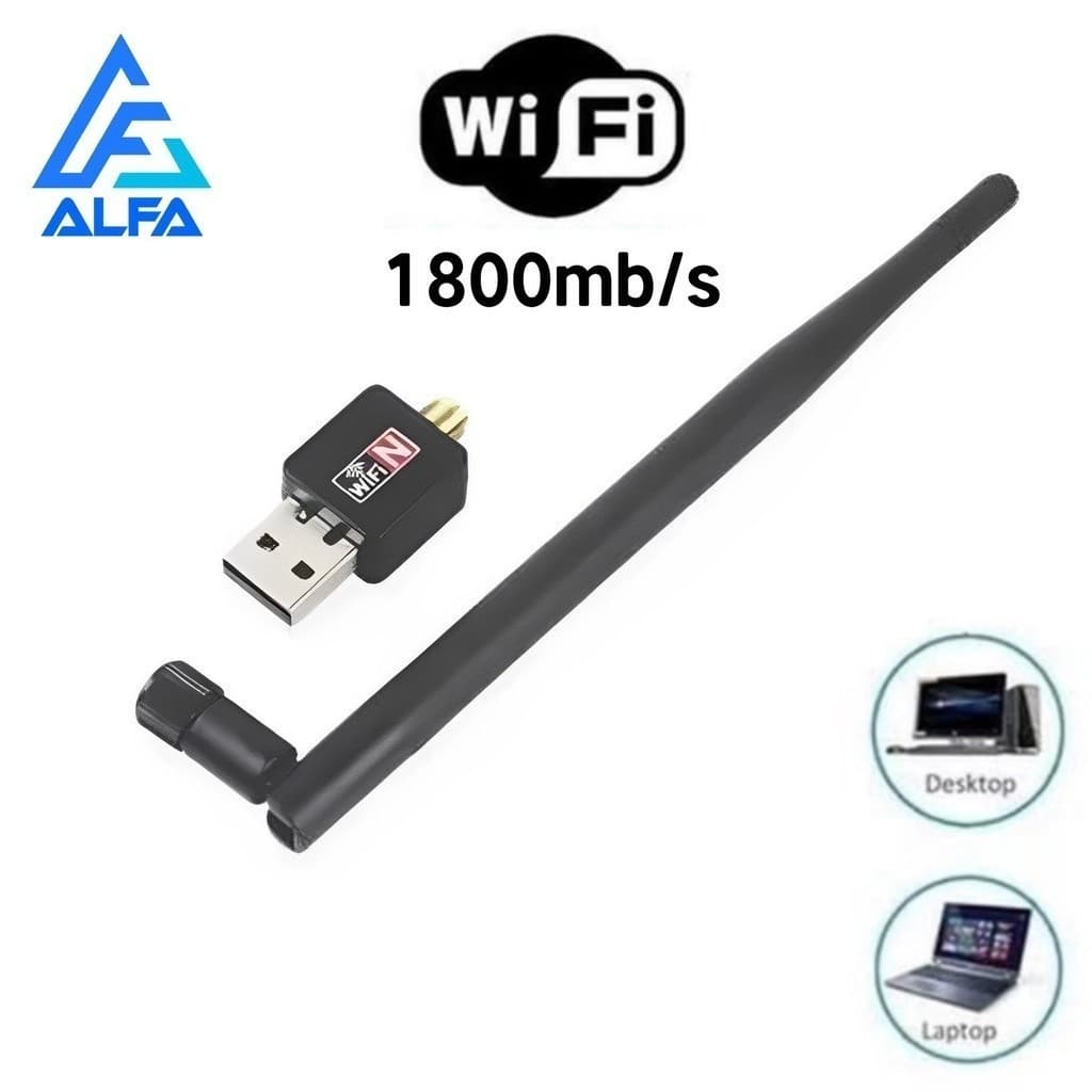 Antena Wi-fi Adaptador Receptor 1800mb/s Usb Pc Notebook
