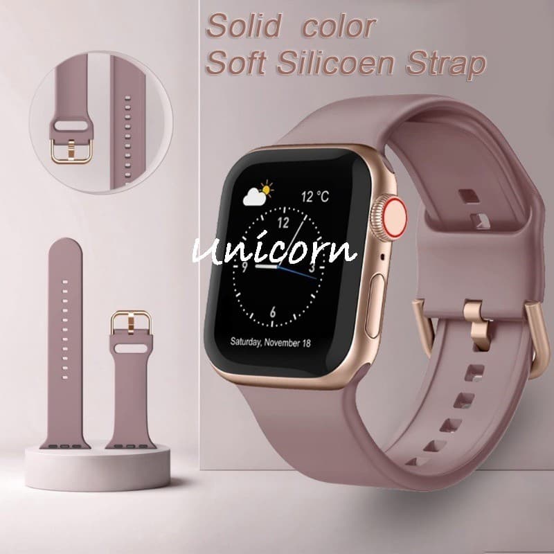 Para Apple Watch band 42mm 46MM 45mm 44mm 40mm 41mm 49mm Pulseira Esportiva De Silicone Macio iWatch Cinta Série 10 9 8 