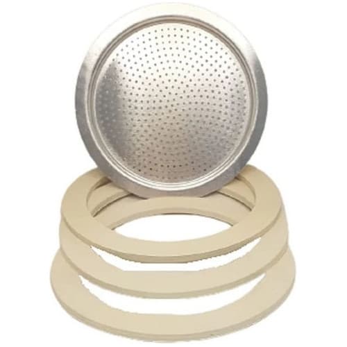 Filtro De Cafeteira Italiana 12 Xícaras Com 3 Anéis Vedação