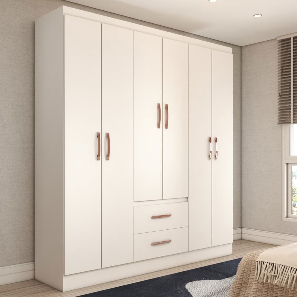 Guarda-Roupa Casal Panamá 6 Portas 2 Gavetas