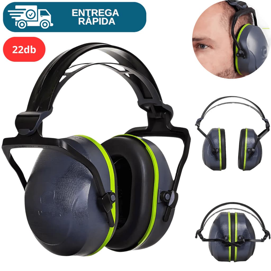 Abafador De Ruido Protetor Auricular Tipo Concha Inter Pro Camper 22DB Auditivo Ouvido Proteção Epi