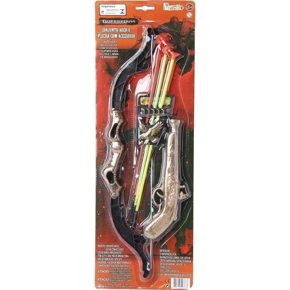 Conjunto Arco e Flecha com Acessório Guerreiros brink+