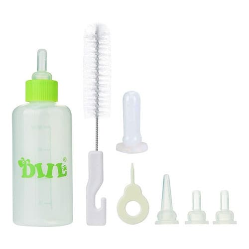 Mamadeira Pet 60ml Filhotes Cachorros Gatos Cães Coelhos - Kit Com 7 Peças