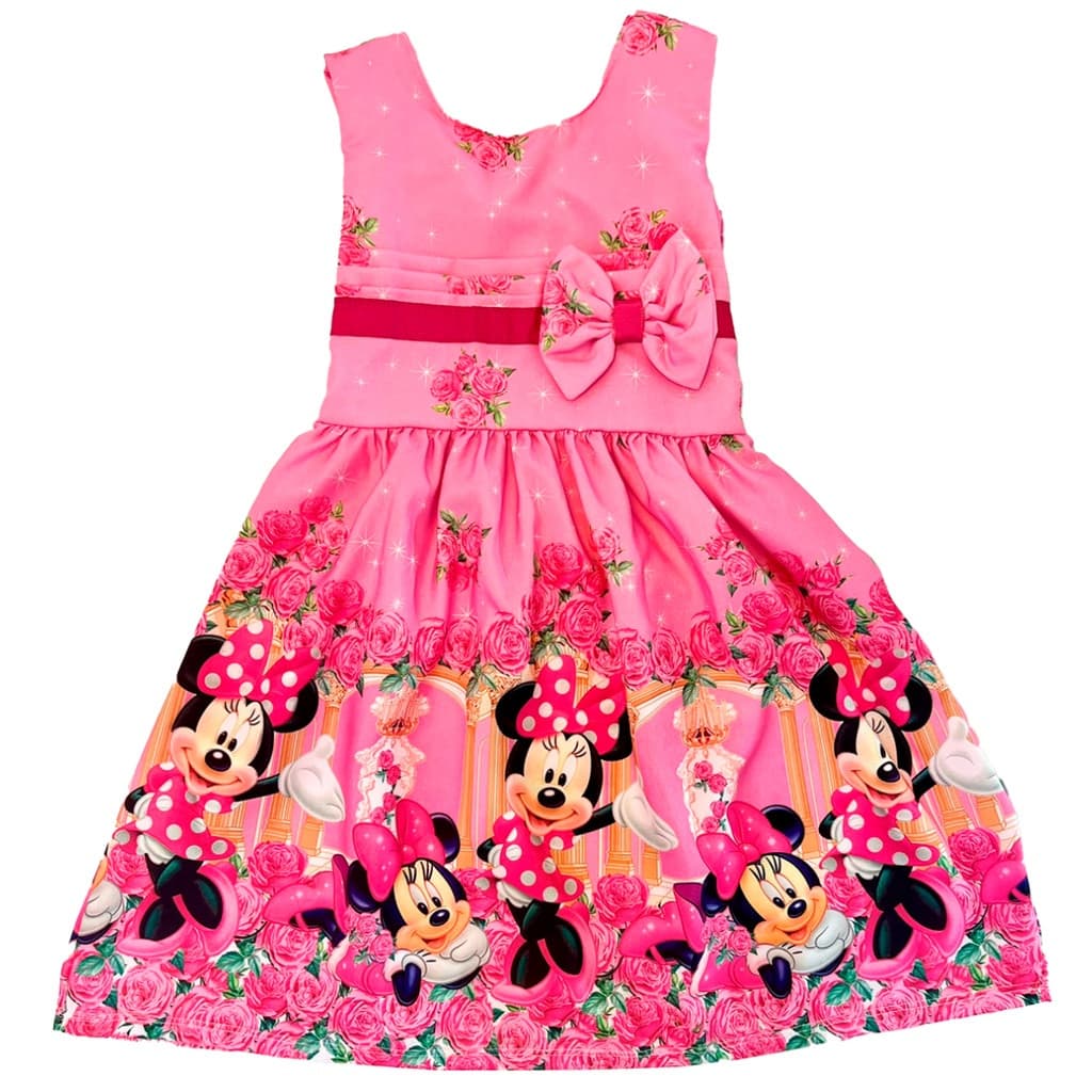 Vestido Feminino Infantil Menina Magali Minnie Princesas