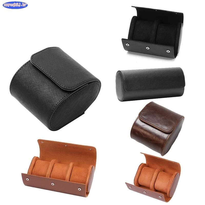 Estojo De 1 Ranhura Viagem Em Rolo De Relógio Couro Vintage Portátil Organizadores De Relógios