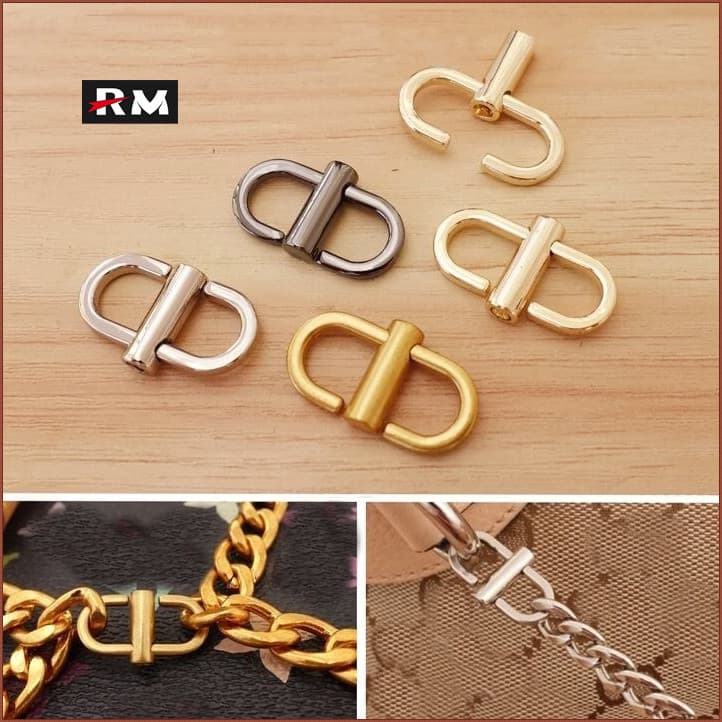 19woc Bolsa Fivela De Ajuste De Comprimento De Corrente cf Alça De Metal Acessórios De Encurtamento 19bag Ajustador Clip