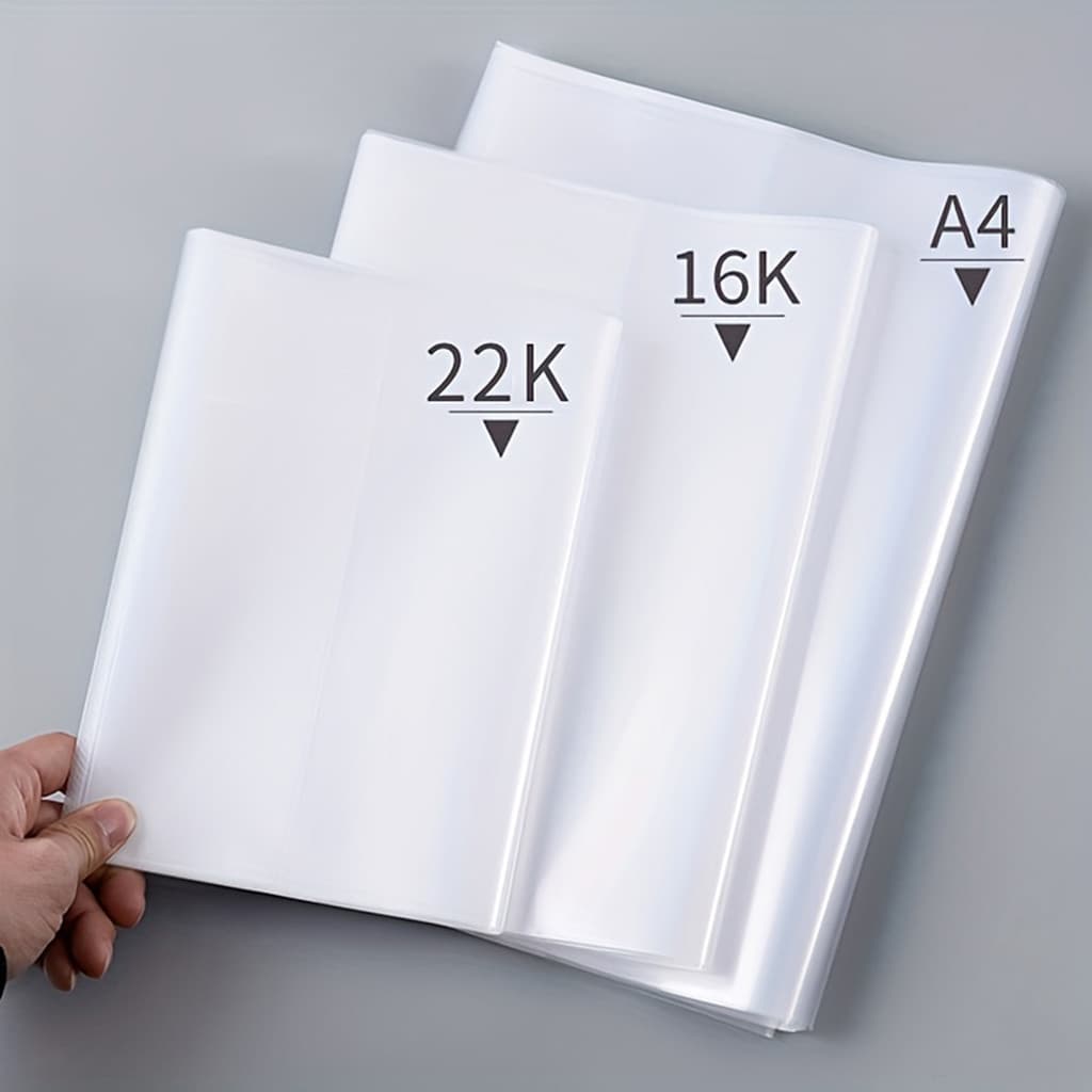 5PCSA4/16K/22K Capas Plásticas Transparentes Auto-Adesivas Fechadas À Prova D'água D'água De Proteção De Livros De PVC