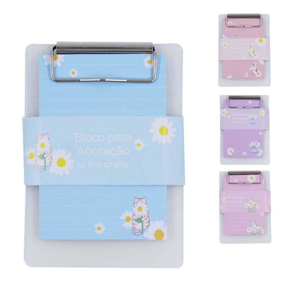 Bloco de Anotação Autoadesivo C/ Prancheta 13,5cm em Papel Interponte