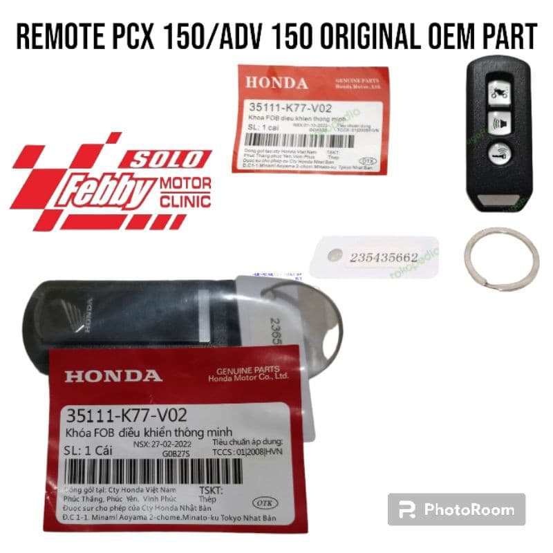 Remoto HONDA PCX 150-ADV Híbrido ORIGINAL OEM Peça