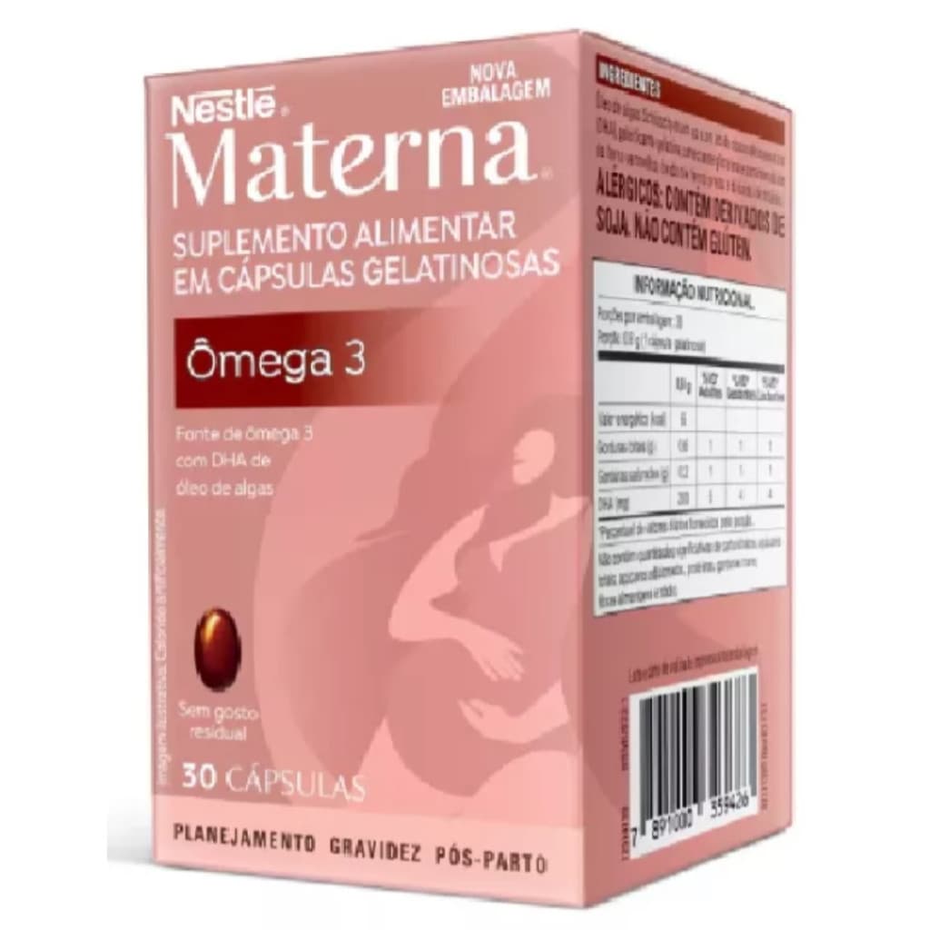 Materna Omega 3 DHA 30 cápsulas gelatinosas