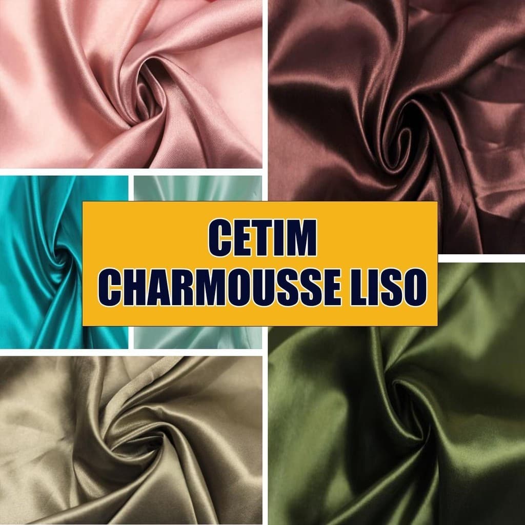 Tecido Cetim Charmousse Liso (7m x 1,50m)