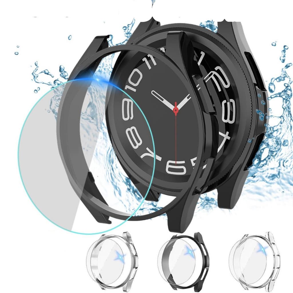 Capa case Filme temperado para Samsung Galaxy Watch FE / 6 / 6 Classic 43mm 47mm 40mm 44mm