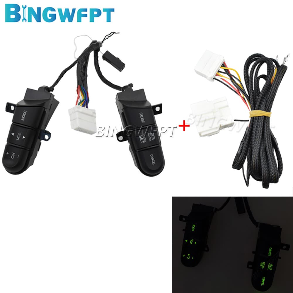 Botão + Fio 36770-SNA-A12 Para Honda 08-13 Fit 09-14 City Civic 06-11 Interruptor De Volante Multifuncional
