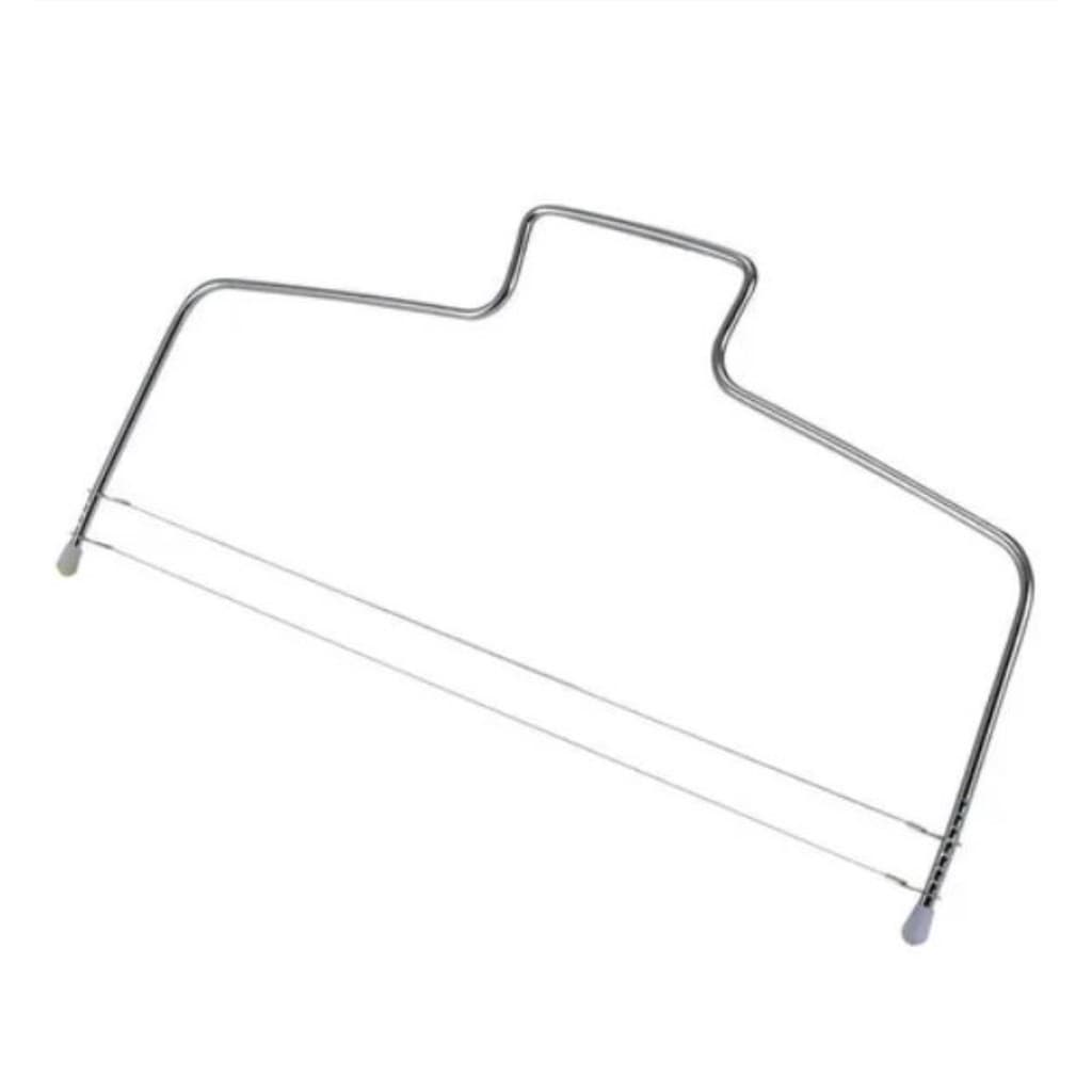 Cortador de Bolo Nivelador Fatiador De Bolos Com Fio Duplo Ajustável Em Inox 30cm