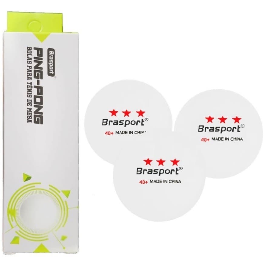 Kit com 15 12 6 3 Bolinhas de Ping Pong Tenis de mesa Brasport 3 estrelas