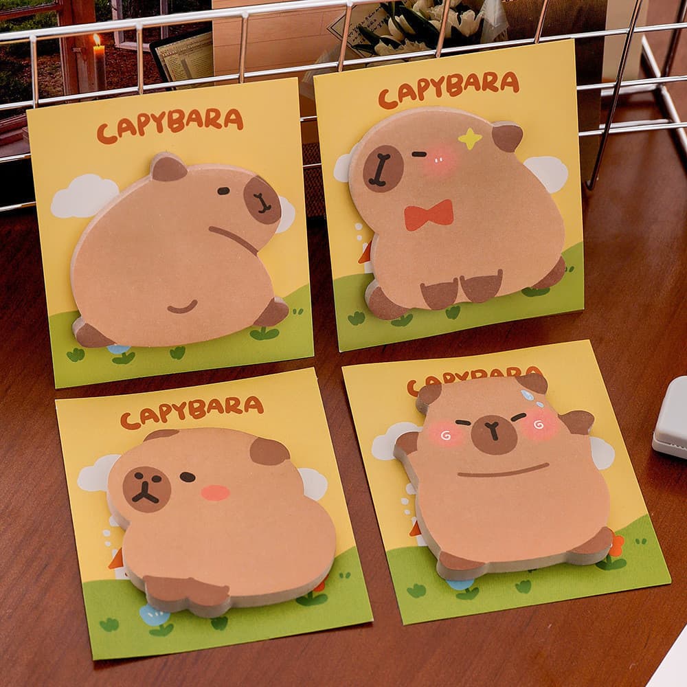 Desenho Animado Capybara Notas Adesivas Especiais Em Forma De Adesivo Autocolante Para Alunos Ins Cute Self-Adhesive