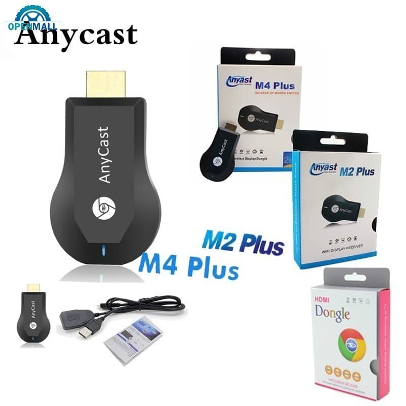 OM Anycast Receptor Dongle M2 M4 M9 Plus smartphone Hdmi Tv 1080p Projetor Iphone Chromecast
