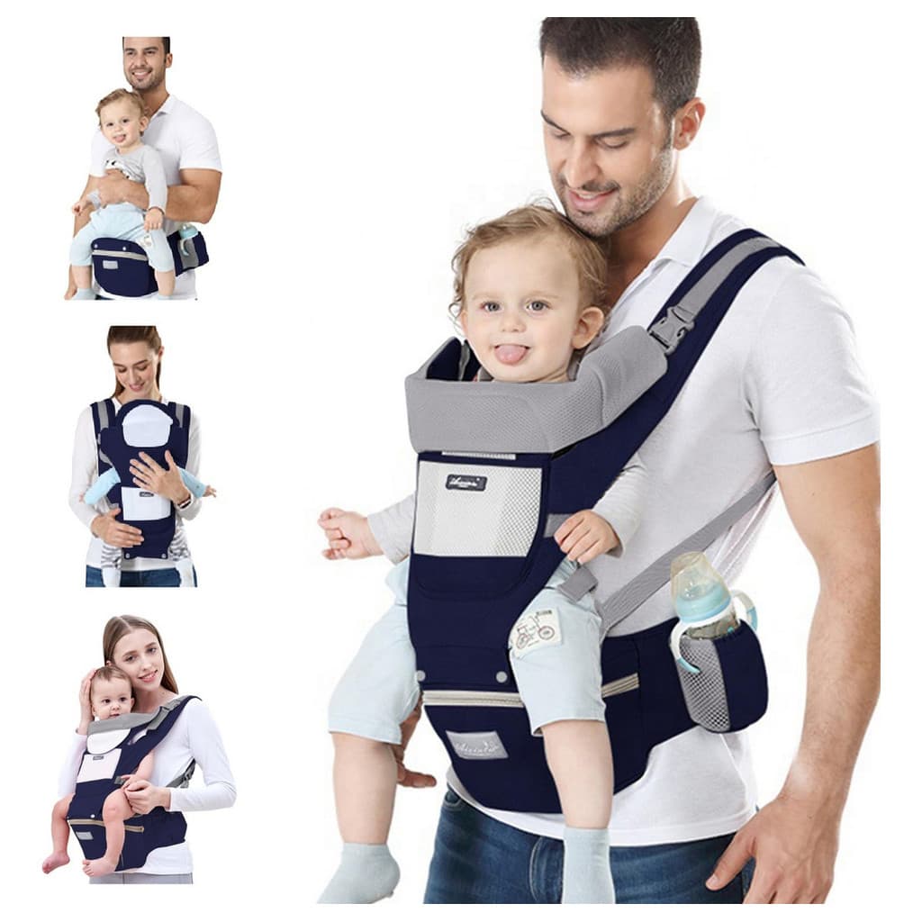 Canguru Porta Bebê Ergonômico 7 Em 1 Com Apoio De Cintura