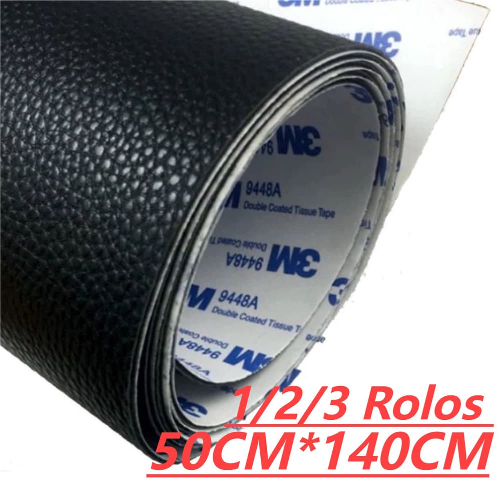 Couro Sintético Autocolante 140x50cm - Reparo Rápido para Sofá/Carro/Parede + Móveis | PVC Reforçado