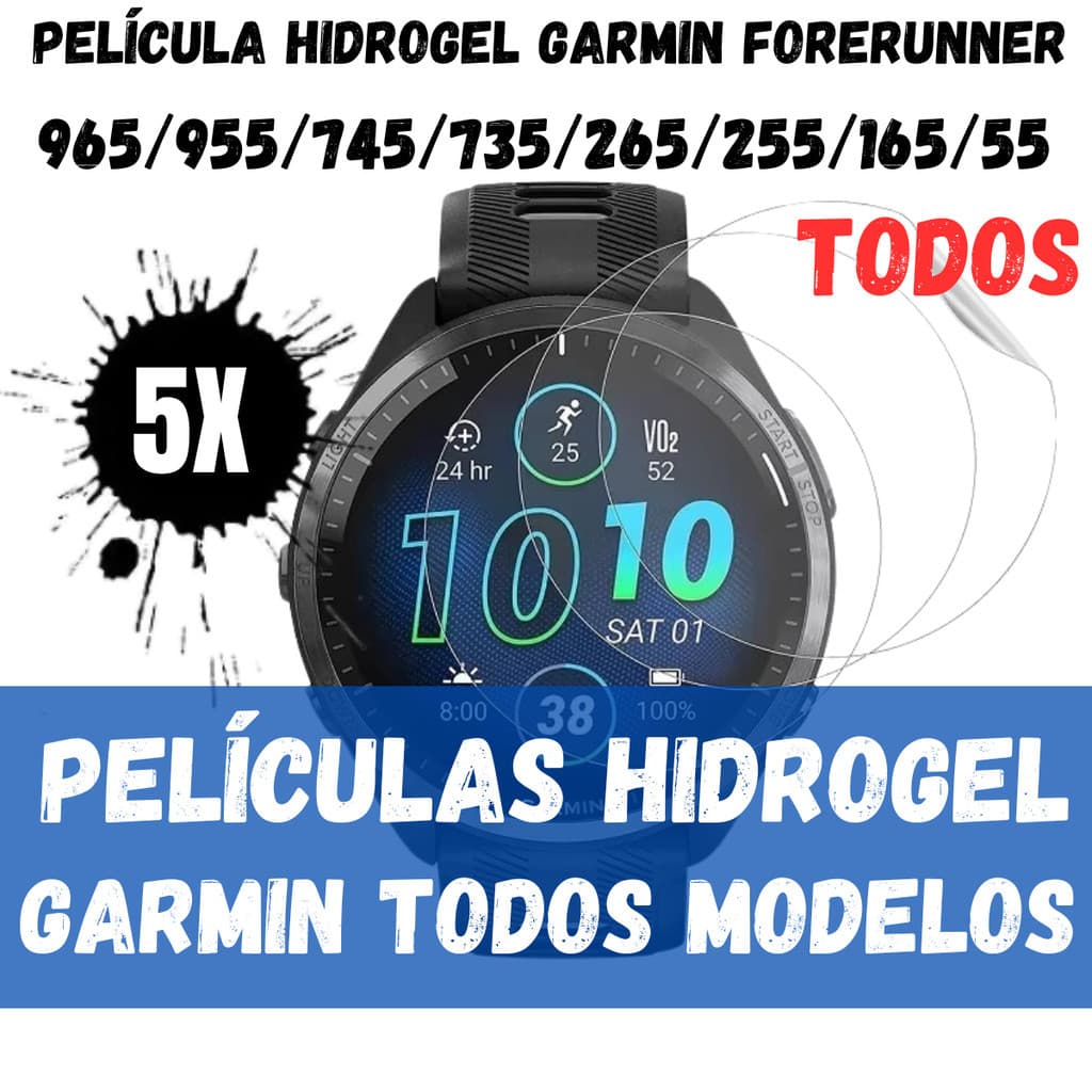 1 3 5 Películas Para Garmin de Hidrogel HD Forerunner 965 955 745 645 6265 255 620 630 225 230 235 255 45 35