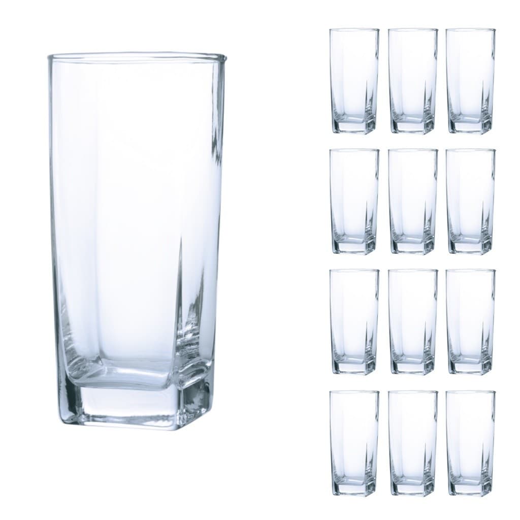 Kit com 12 Copos Luxo 320ml Texas Vidro Transparente Grosso