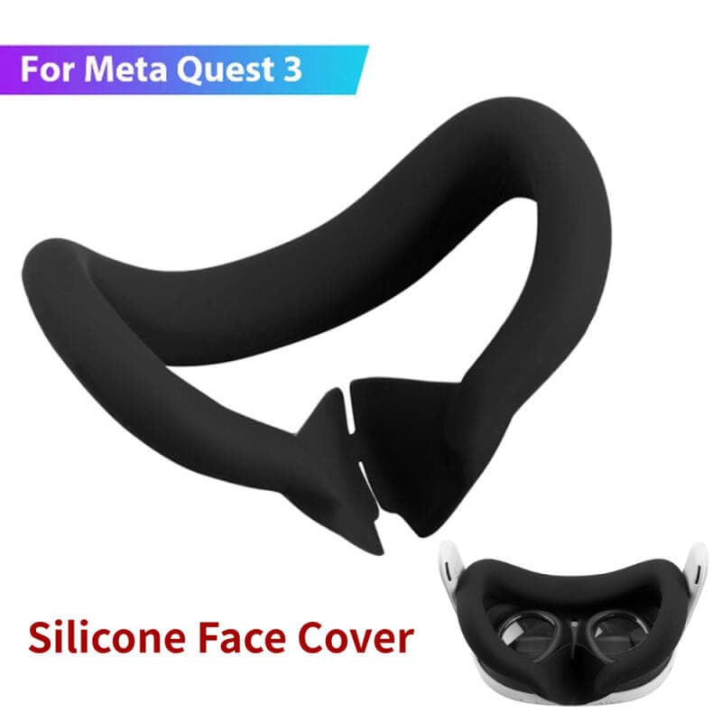 Capa De Silicone De Substituição Para O Fone De Ouvido Meta Quest 3 VR Interface Facial Máscara À Prova De Suor Acessórios