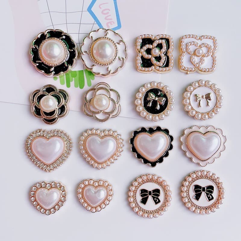 Sandália Acessórios Resina Cristal Pérola Camélia Flor Botão Pinos Conjunto Sapatos Charme 1 Peça