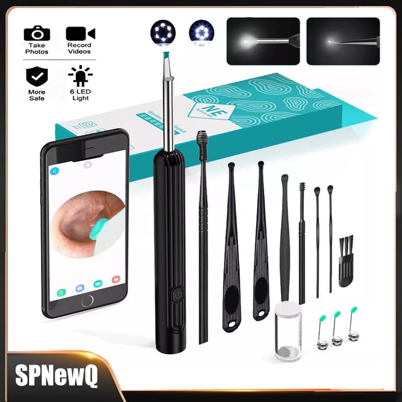 Removedor De Cera De Ouvido Led Otoscópio De Lente Wifi Hd Cuidados Ouvidos PRONTA ENTREGA