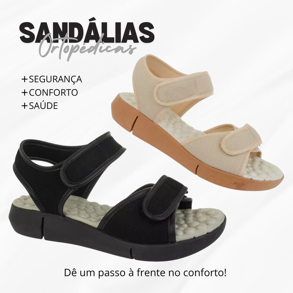 Sandália Papete Feminina Ortopédica Anatômica Massageadora Leve Macia Utra Conforto