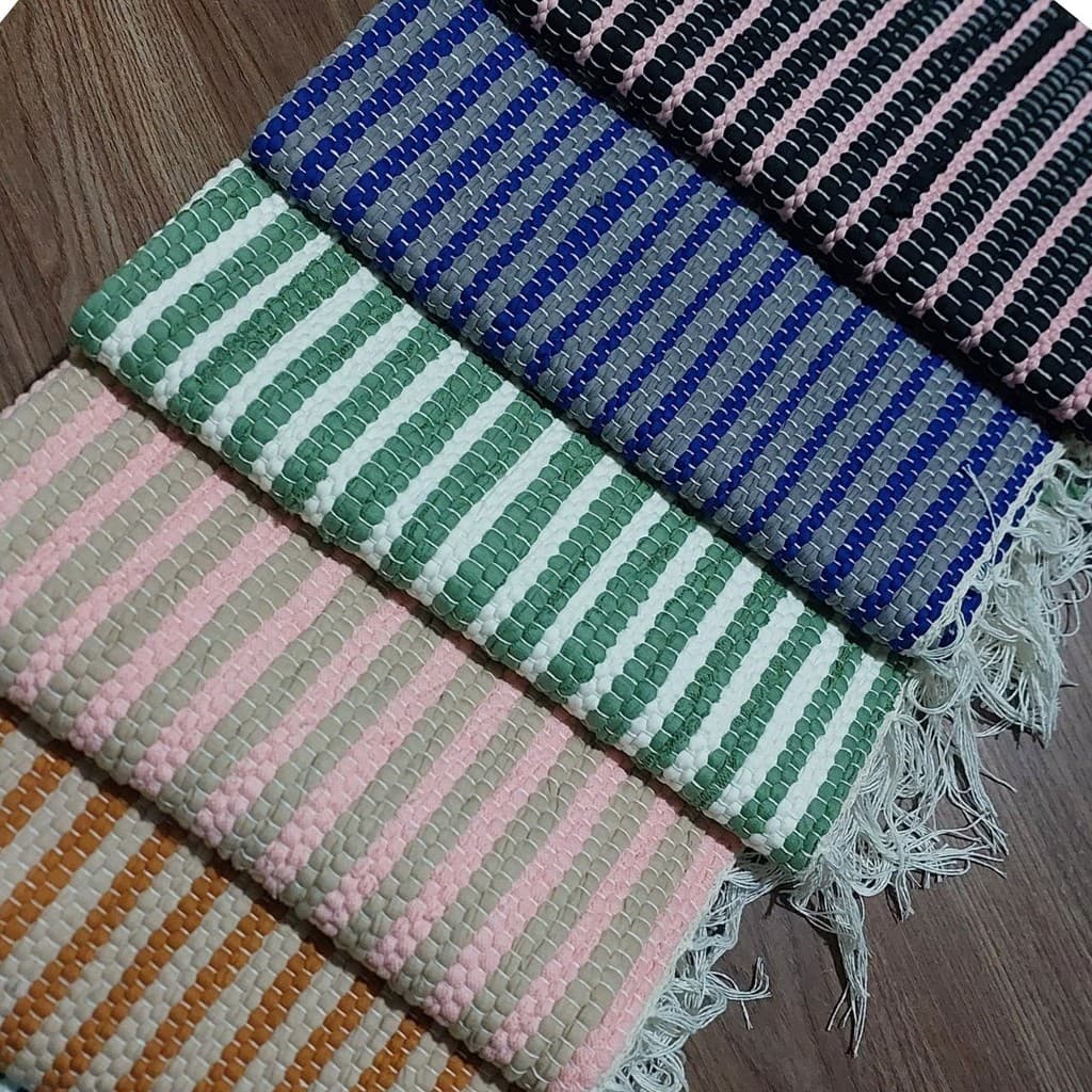 Tapetes Com 3 Unidades Reforcado Grande 75x50 Cm Porta Cozinha  Zebra Artesanal Tear Alto Padrão Malhas Primeira Linha