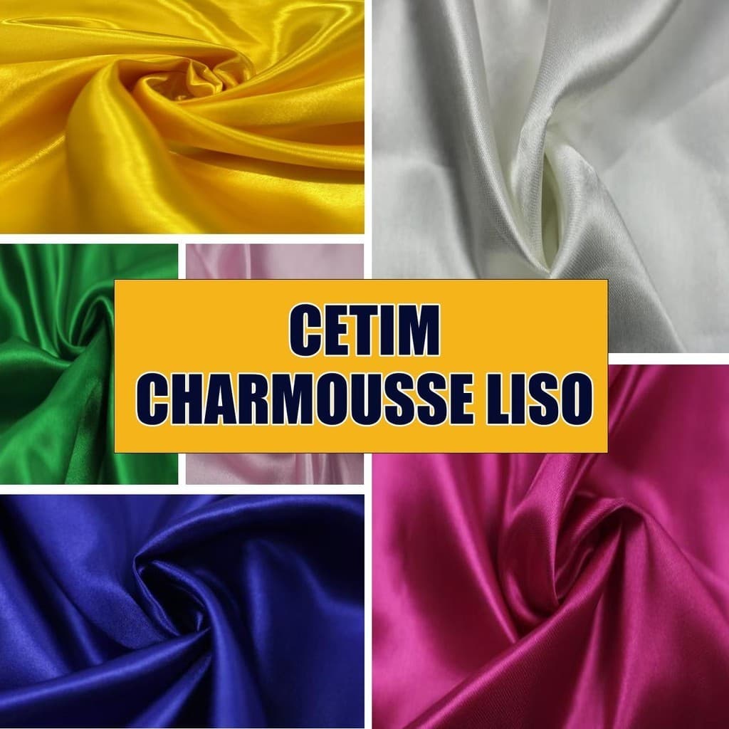 Tecido Cetim Charmousse Liso (5m x 1,50m)