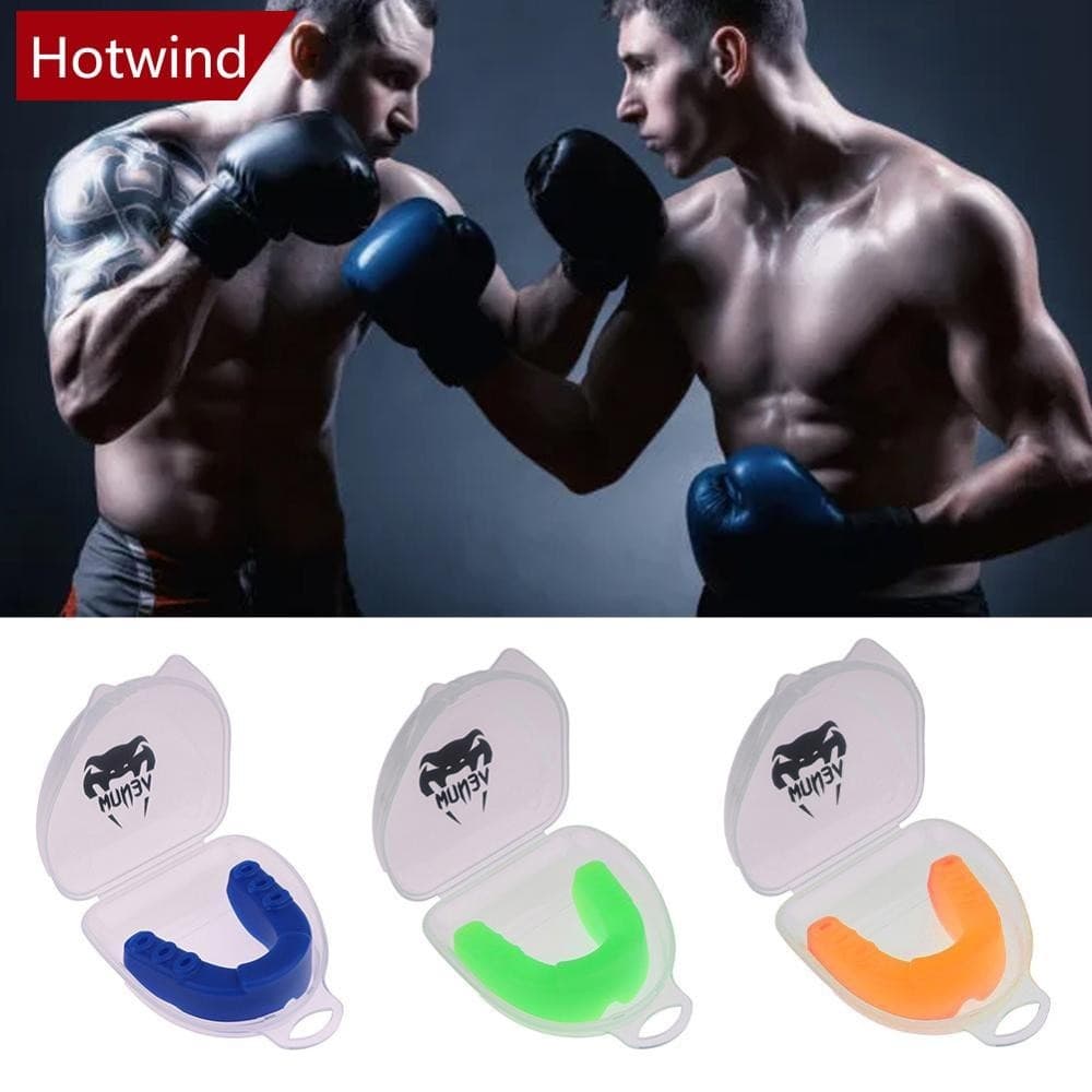 1Pc Boxe Proteção Dental Combate Livre Silicone Dente Capa Protetora Anti-Mordida Equipamentos De Esportiva Com Caixa De