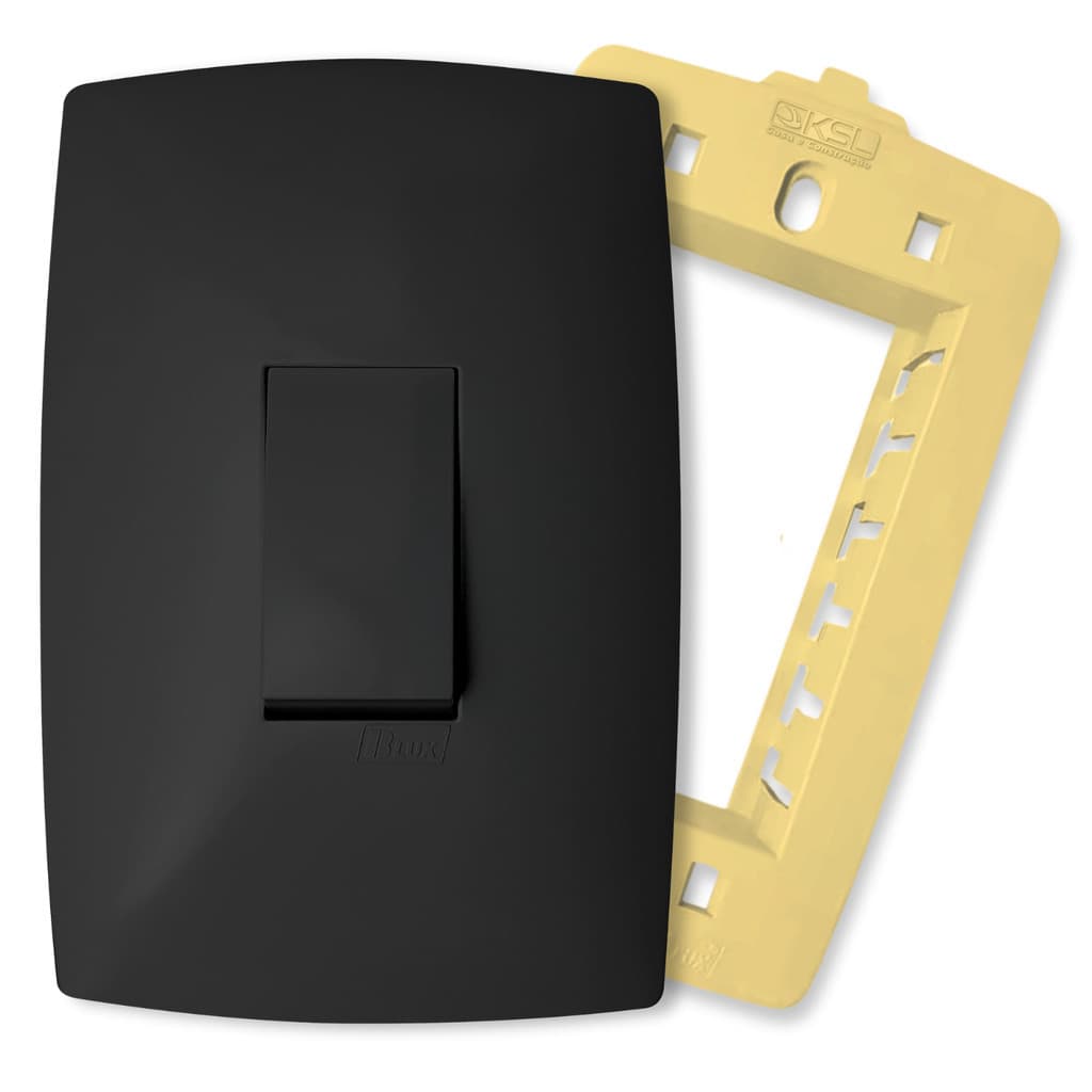 Interruptor de Luz Simples Vertical Grafite Home B.Lux